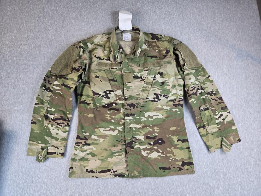 Army Combat Uniform Coat Mens Medium Long Multicam Camo Tactical Jacket Military